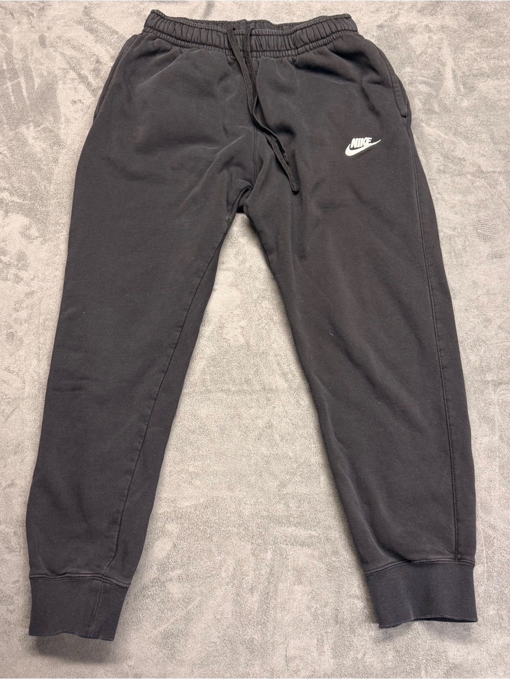 Nike Kids Black Jogger Sweatpants with White Logo